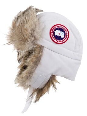 Canada Goose Aviator Hat White Unisex Size L/XL